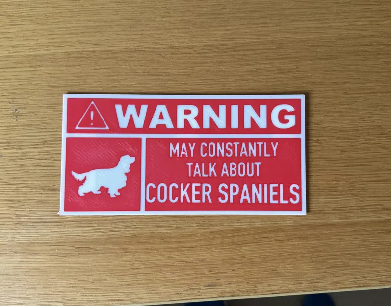 Biển Cảnh Báo Chó Cocker Spaniel - Image 1