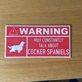 Biển Cảnh Báo Chó Cocker Spaniel - Thumbnail 1