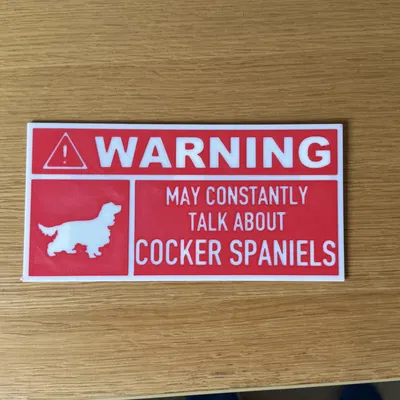 Biển Cảnh Báo Chó Cocker Spaniel