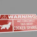 Biển Cảnh Báo Chó Cocker Spaniel - Thumbnail 2