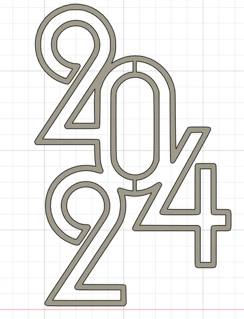 Thiết Kế Số Vàng Chúc Mừng Năm Mới 2024 - Image 3