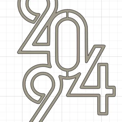 Thiết Kế Số Vàng Chúc Mừng Năm Mới 2024