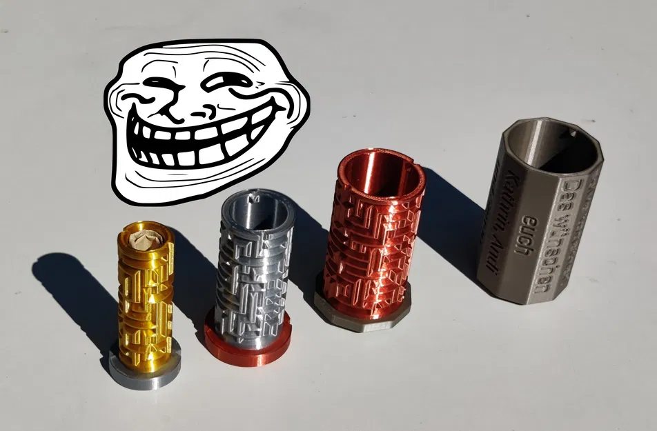 Hộp Đố Mê Cung Búp Bê Nga Trollface tùy chỉnh văn bản - Image 7