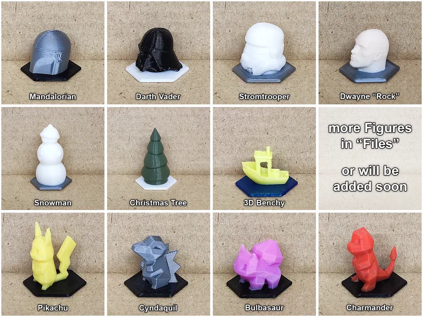 Các mẫu tượng thêm cho game thăng bằng Prusa: Star Wars, Pokemon, The Rock, Noel, Benchy,... - Image 3