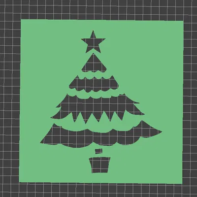 Khuôn Vẽ Cây Thông Noel Giáng Sinh