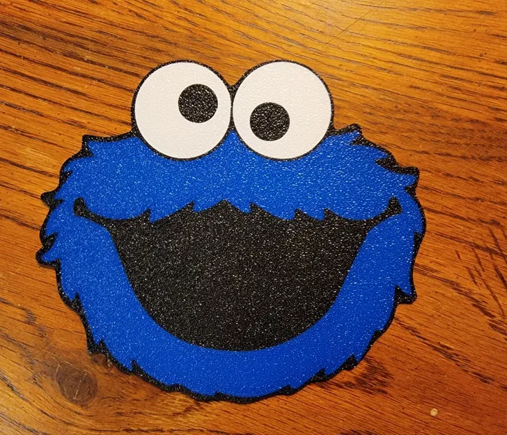 Mặt Cookie Monster, Đa Vật Liệu, Đường Sesame - Image 1