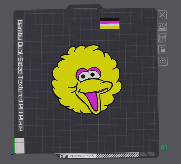 Big Bird Mặt Lớn, Đa Vật Liệu, Sesame Street - Image 2