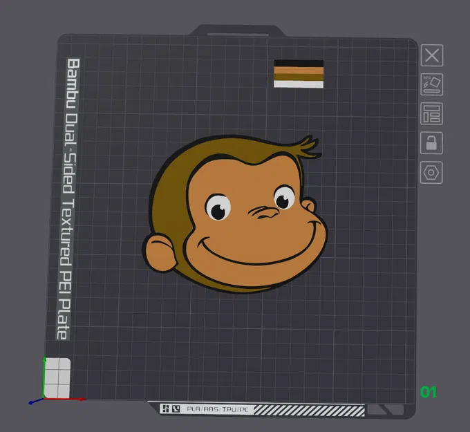 Mặt Curious George, Đa Vật Liệu - Image 2