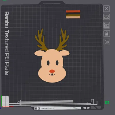 Khuôn mặt Tuần lộc / Rudolf, Đa Vật liệu