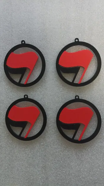 Bông Tai Cờ - Đỏ và Đen - Image 1