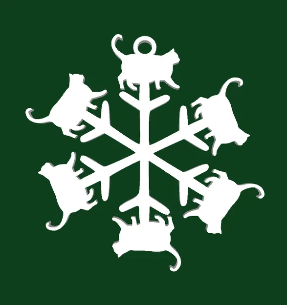 6 Bông Tuyết Mèo Trang Trí Cây Thông Noel - Image 2