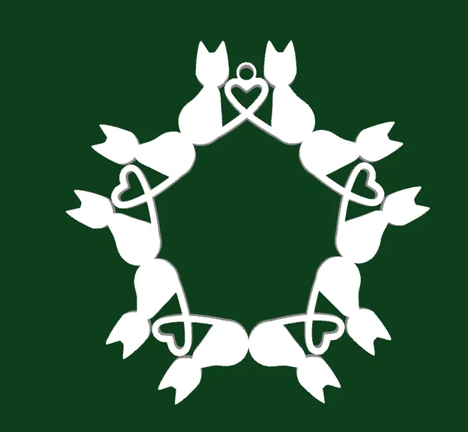 6 Bông Tuyết Mèo Trang Trí Cây Thông Noel - Image 3