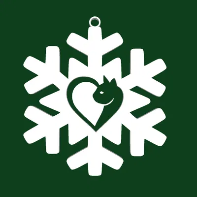 6 Bông Tuyết Mèo Trang Trí Cây Thông Noel