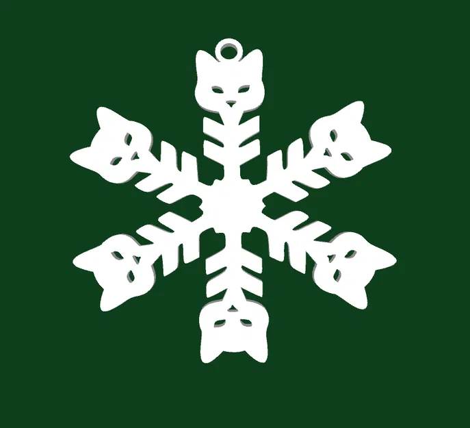 6 Bông Tuyết Mèo Trang Trí Cây Thông Noel - Image 5