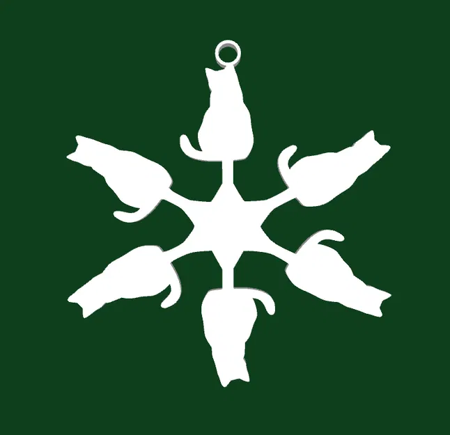 6 Bông Tuyết Mèo Trang Trí Cây Thông Noel - Image 7