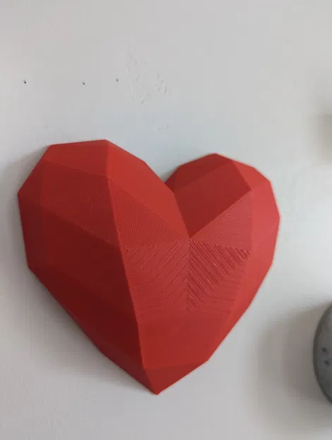 Trái Tim Low Poly - Đáy Phẳng - Image 2