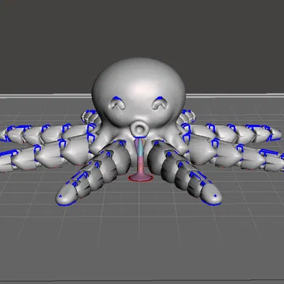 Mô hình bạch tuộc có sẵn support