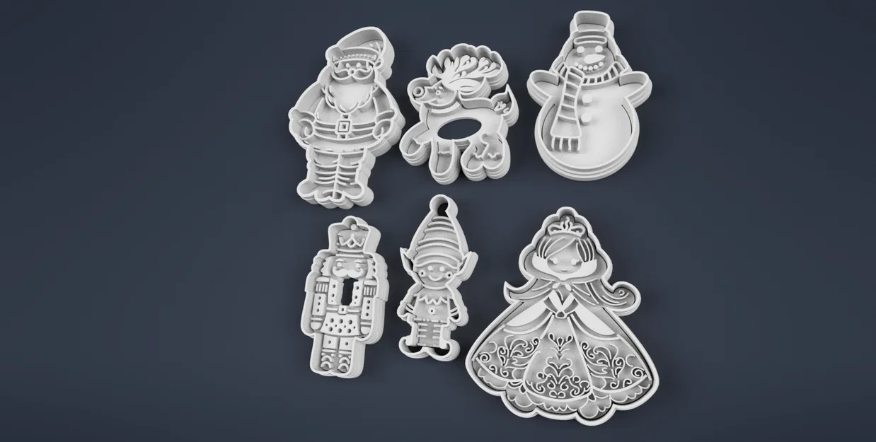 Khuôn cắt và stencil bánh quy Giáng Sinh - Bộ cờ vua! - Image 1