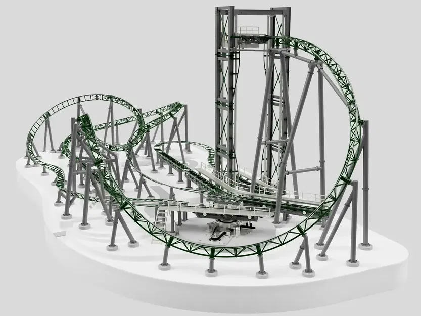 Mô hình Tàu Lượn Siêu Tốc Intamin Multi Dimension của LTS Design - Image 3