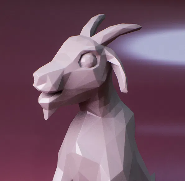 Mô hình Dê Low Poly - Image 1