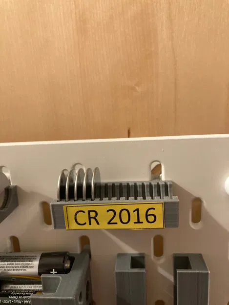 Giá Đỡ Pin CR2016 Cho Ikea Skadis - Image 1