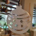 Quả châu cây thông Noel phẳng có ngôi sao - Thumbnail 1
