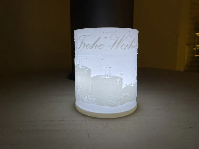 Mô hình Lithophane Giáng Sinh kèm Đế Đèn LED - Image 1