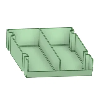 Vách ngăn cho hộp organizer 2 ô