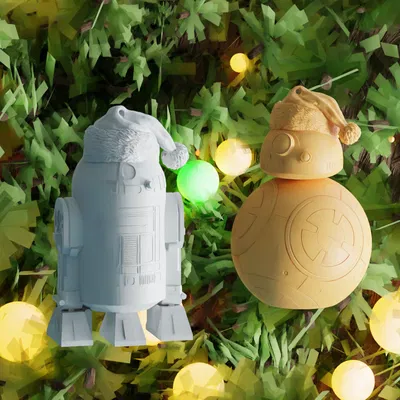 R2D2 & BB8 Star Wars - Móc Trang Trí Giáng Sinh