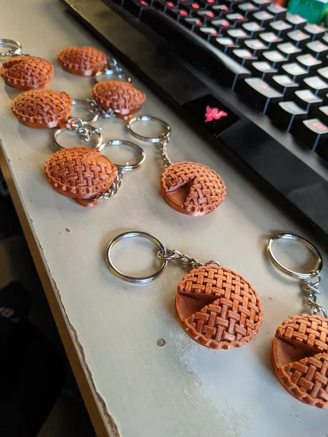 Móc Khóa Dao Cắt Chỉ Hình Miếng Bánh - Image 2