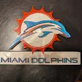 Biển/Trang trí Logo Miami Dolphins Mới - Thumbnail 1