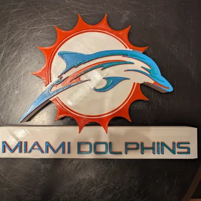 Biển/Trang trí Logo Miami Dolphins Mới