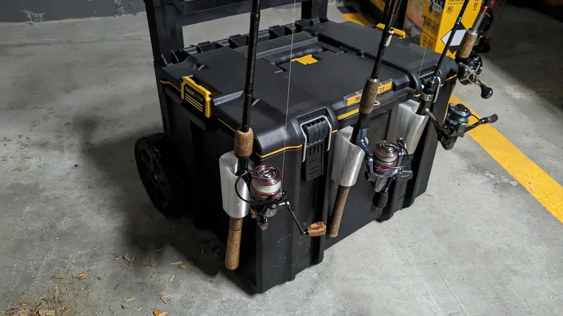 Kệ Cần Câu Cho Thùng Đồ Nghề Có Bánh Xe - Image 1