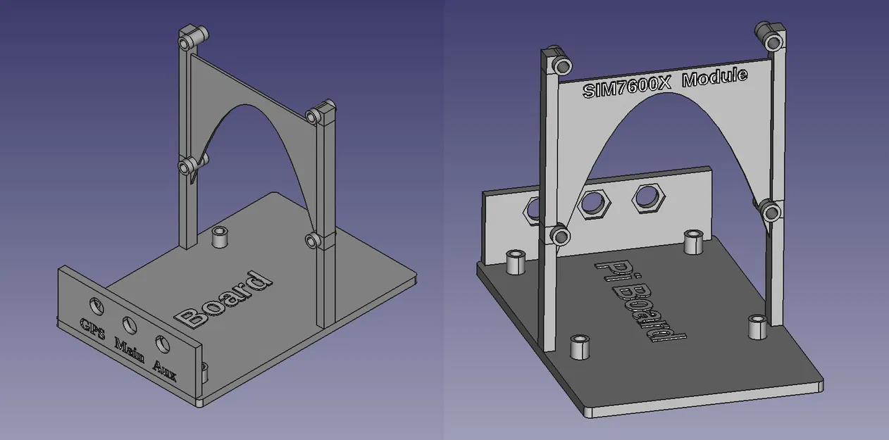Khung Gắn Pi + SIM7600X Để Debug - Image 1