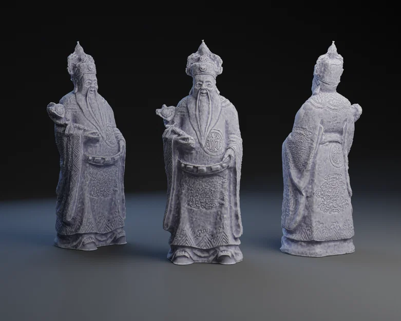 Mô hình 3D Phúc Lộc Thọ (福禄寿) - Image 1