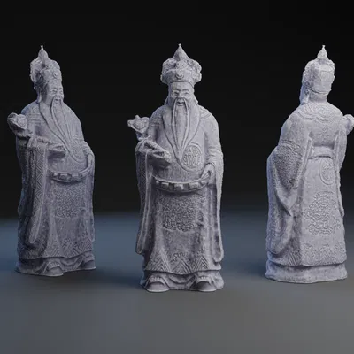 Mô hình 3D Phúc Lộc Thọ (福禄寿)