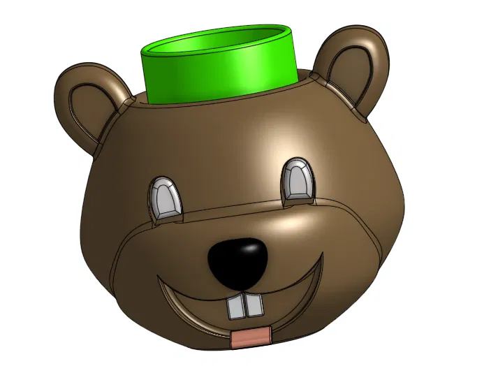 Giá Đỡ Bàn Chải Đánh Răng Hình Hải Ly Thiết Kế Dễ Thương Cho Trẻ Em - Image 2