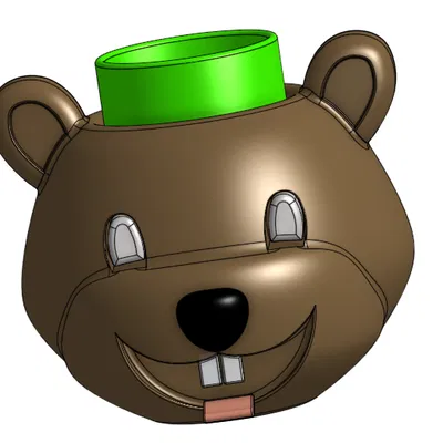 Giá Đỡ Bàn Chải Đánh Răng Hình Hải Ly Thiết Kế Dễ Thương Cho Trẻ Em