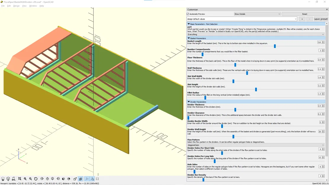 Rổ lọc tùy chỉnh cho hồ Fluval Spec - Image 2