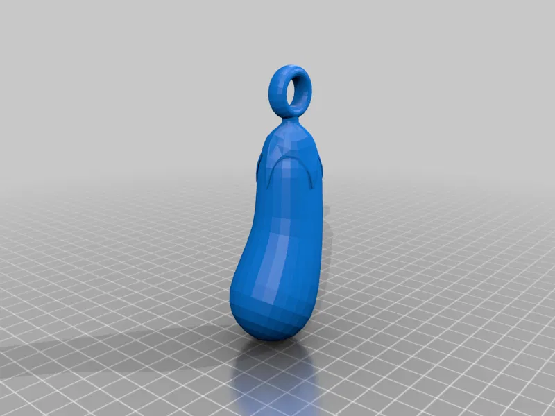 Mô Hình 3D Trang Trí Hình Quả Cà Tím - Image 1