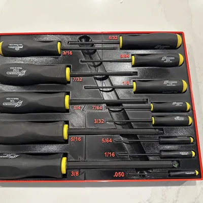 Gridfinity - Hộp Đựng Tua Vít Lục Giác Tiêu Chuẩn