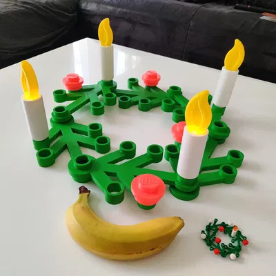 Nến cho Vòng Hoa Giáng Sinh Lego