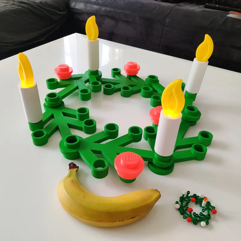 Nến cho Vòng Hoa Giáng Sinh Lego