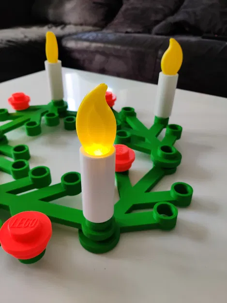 Nến cho Vòng Hoa Giáng Sinh Lego - Image 2