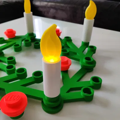 Nến cho Vòng Hoa Giáng Sinh Lego