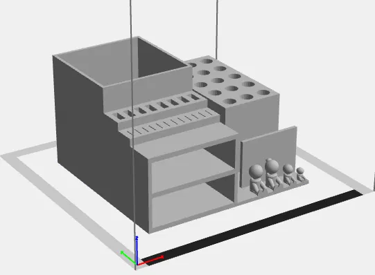 Hộp Bút Có Ngăn Kéo và Khe Cắm USB - Image 1