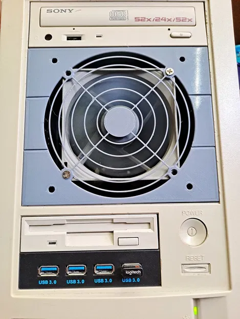 Adapter quạt cho khay ổ đĩa DVD 5.25" PC - Vừa quạt 92mm và 120mm - Image 1