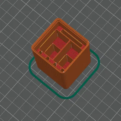 Hộp Gridfinity cho Bambu Hotend X1C P1P P1S Cao 9u Có Vít