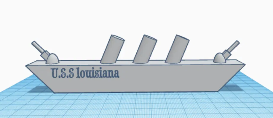 Chiến Hạm USS Louisiana Đơn Giản - Image 1