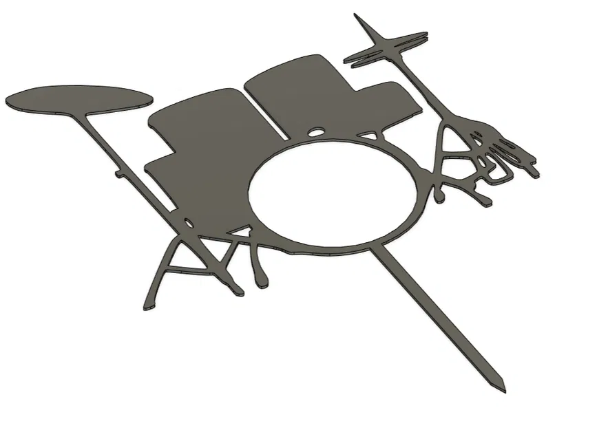 Mô hình "Drums topper" - Phù điêu trang trí bánh kem - Image 1